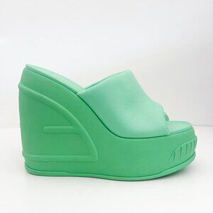 FENDI Nappa Fashion Show Platform 140mm Slide Sandals  Wedge